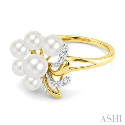 Blossom Pearl & Diamond Fashion Ring