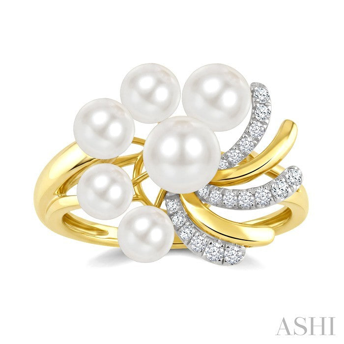 Blossom Pearl & Diamond Fashion Ring