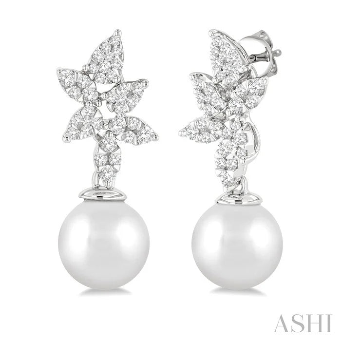 Pearl & Lovebright Diamond Fashion Earrings