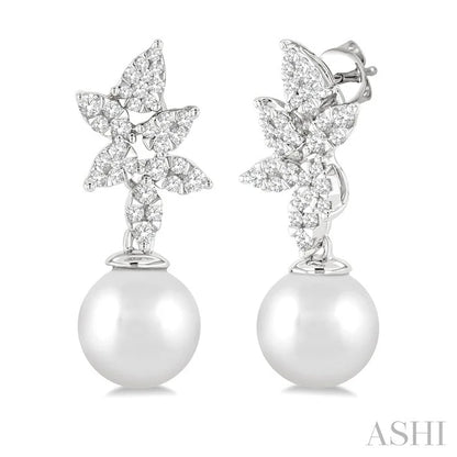 Pearl & Lovebright Diamond Fashion Earrings
