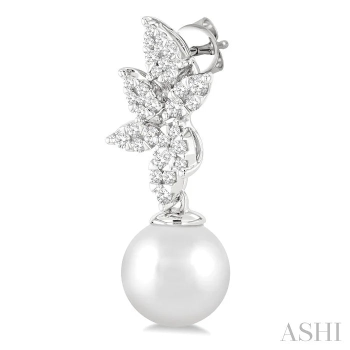 Pearl & Lovebright Diamond Fashion Earrings