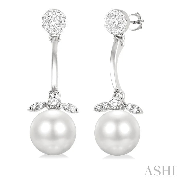 Pearl & Lovebright Diamond Fashion Earrings