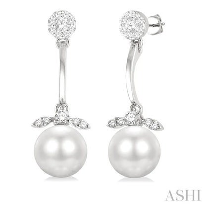 Pearl & Lovebright Diamond Fashion Earrings