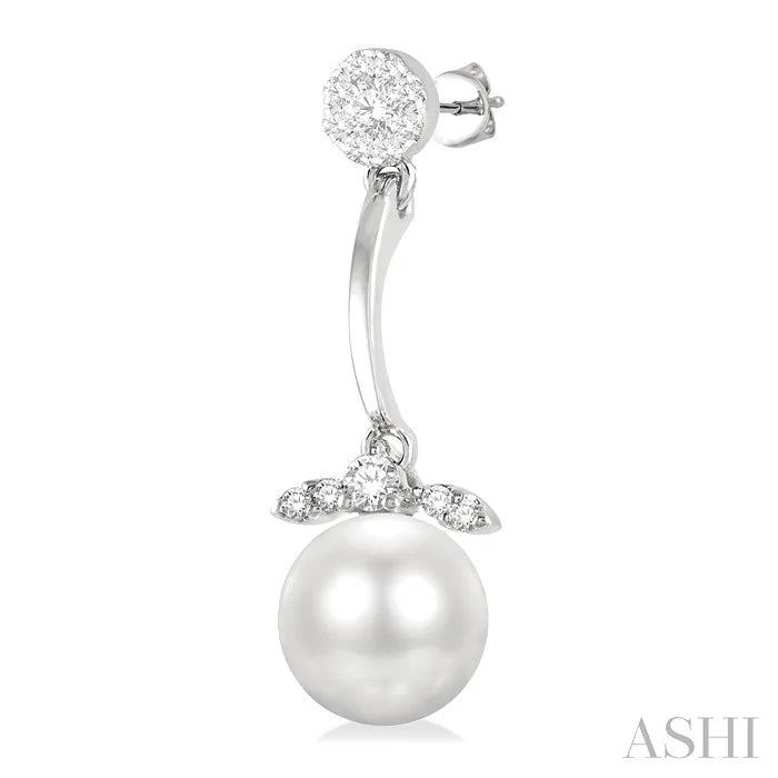 Pearl & Lovebright Diamond Fashion Earrings