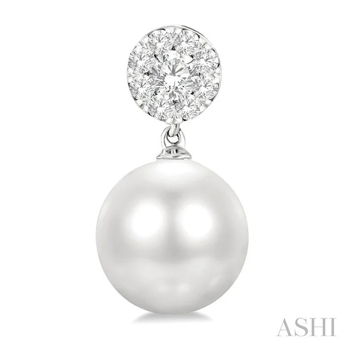 Pearl & Lovebright Diamond Fashion Earrings