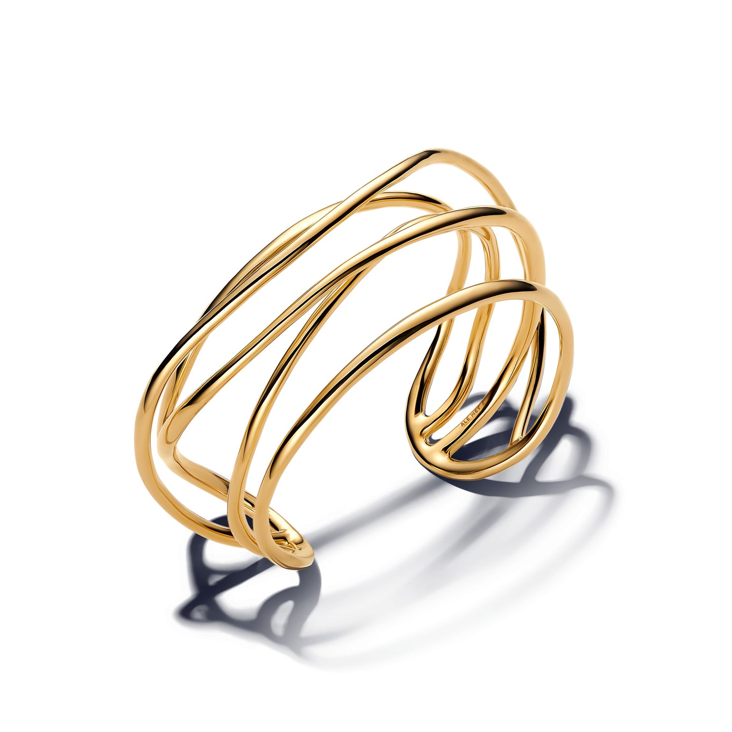 Organically Shaped Wired Open Bangle