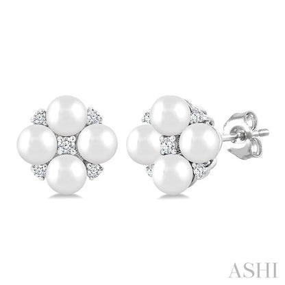 Pearl & Diamond Fashion Earrings