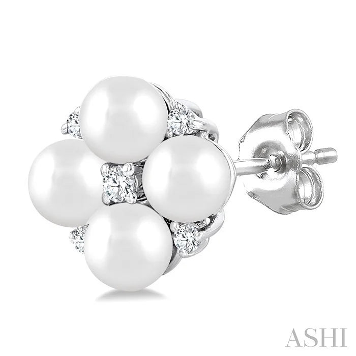 Pearl & Diamond Fashion Earrings