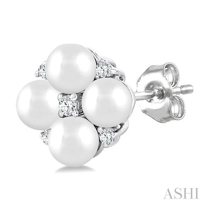 Pearl & Diamond Fashion Earrings
