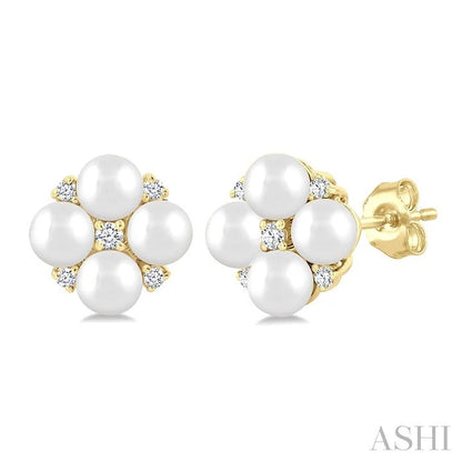 Pearl & Diamond Fashion Earrings