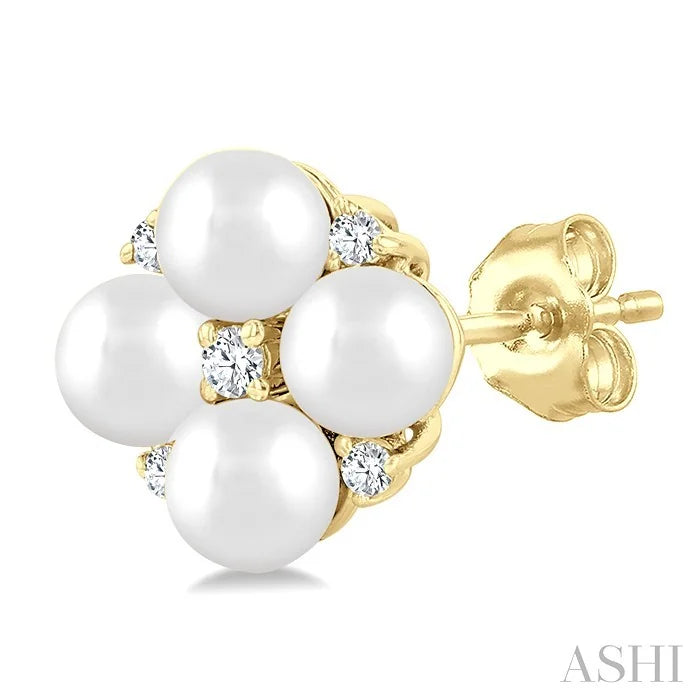 Pearl & Diamond Fashion Earrings