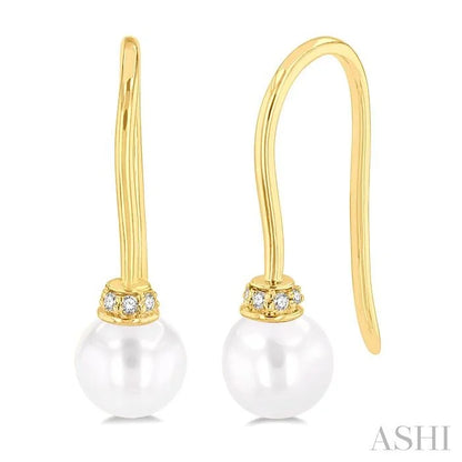 Pearl & Petite Diamond Fashion Earrings