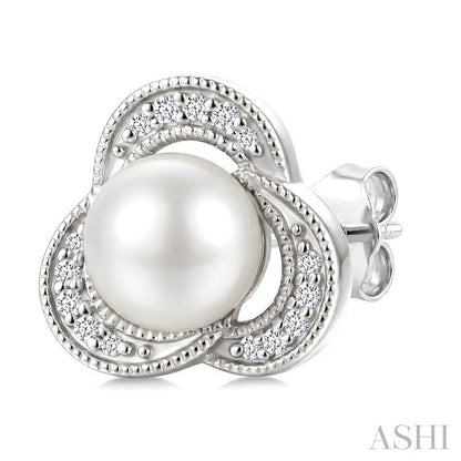 Pearl & Diamond Fashion Earrings
