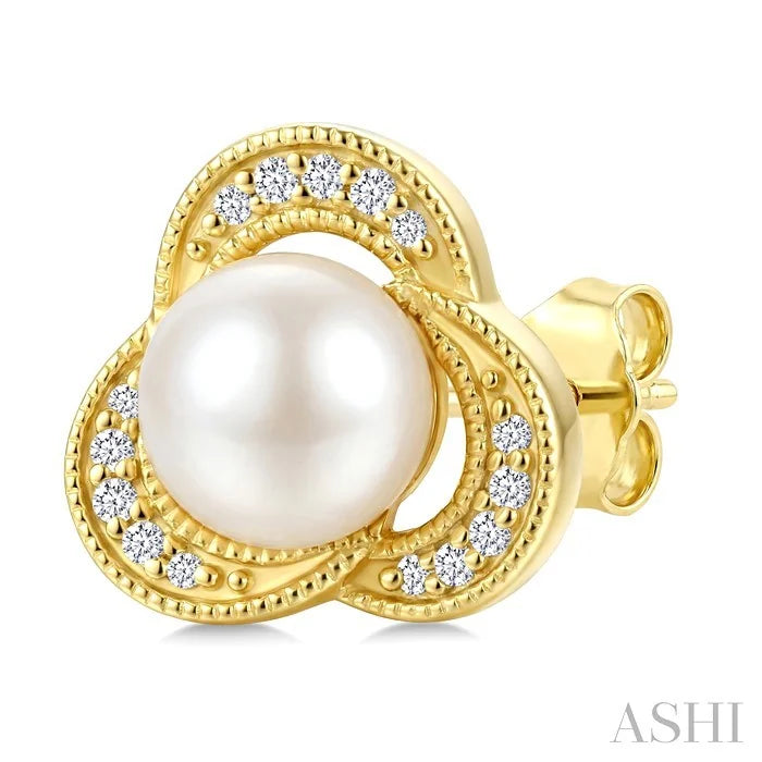 Pearl & Diamond Fashion Earrings