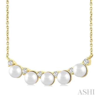 Pearl & Diamond Smile Necklace