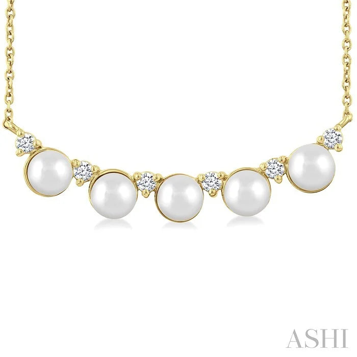 Pearl & Diamond Smile Necklace