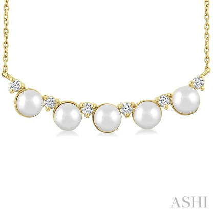 Pearl & Diamond Smile Necklace