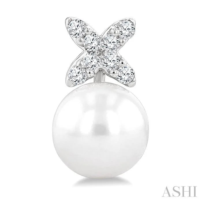 Pearl & Diamond Floral Fashion Earrings