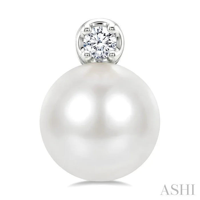 Pearl & Petite Diamond Fashion Earrings