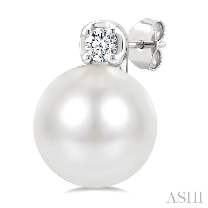Pearl & Petite Diamond Fashion Earrings