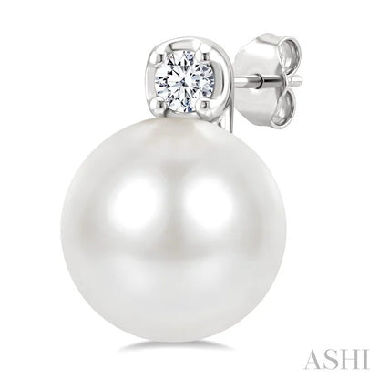 Pearl & Petite Diamond Fashion Earrings