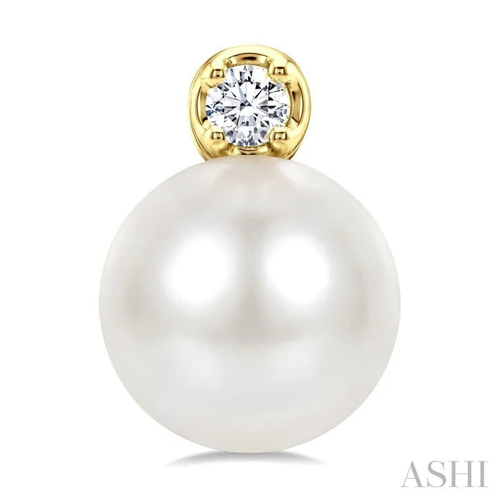 Pearl & Petite Diamond Fashion Earrings