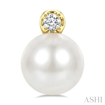 Pearl & Petite Diamond Fashion Earrings