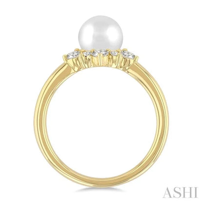 Pearl & Diamond Fashion Ring