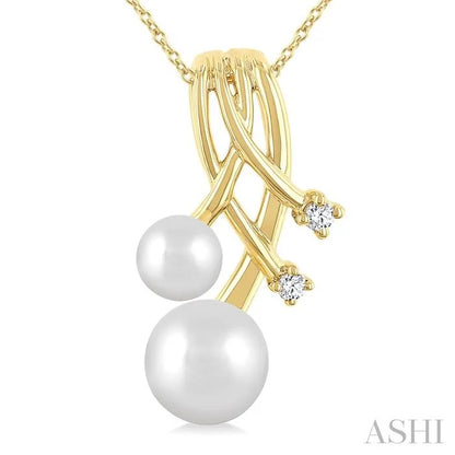 Pearl & Diamond Fashion Pendant