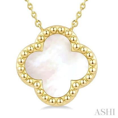 Bead Clover Mother Of Pearl Pendant