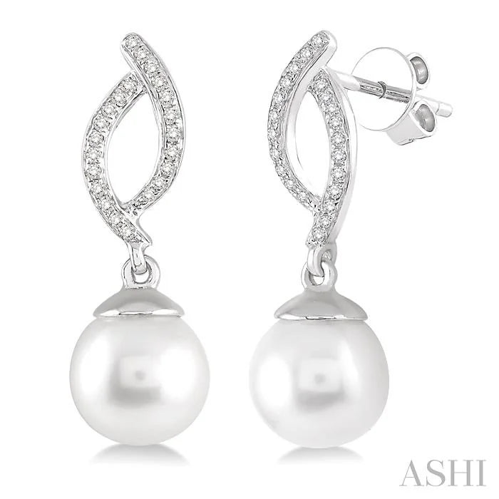 Pearl & Diamond Fashion Earrings