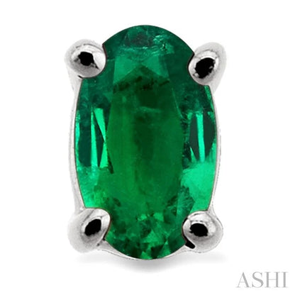 Oval Shape Gemstone Stud Earrings