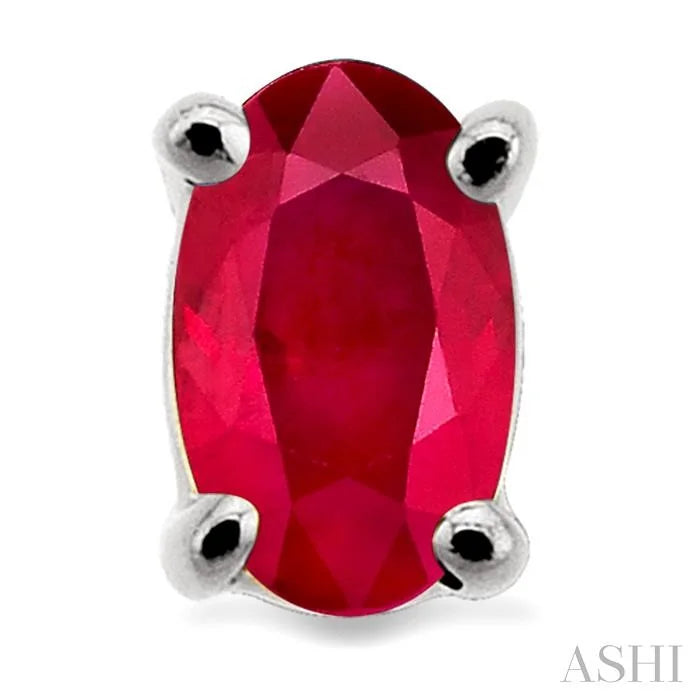 Oval Shape Gemstone Stud Earrings