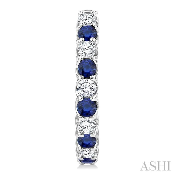 Inside-Out Alternate Gemstone & Diamond Hoop Earrings