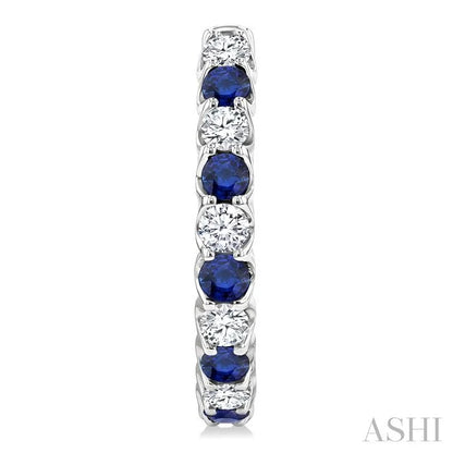 Inside-Out Alternate Gemstone & Diamond Hoop Earrings