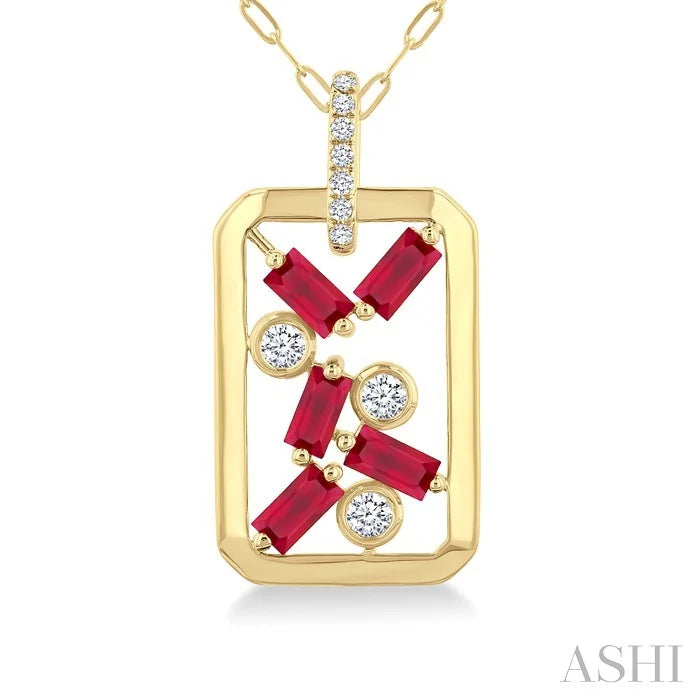 Scatter Gemstone & Diamond Fashion Pendant