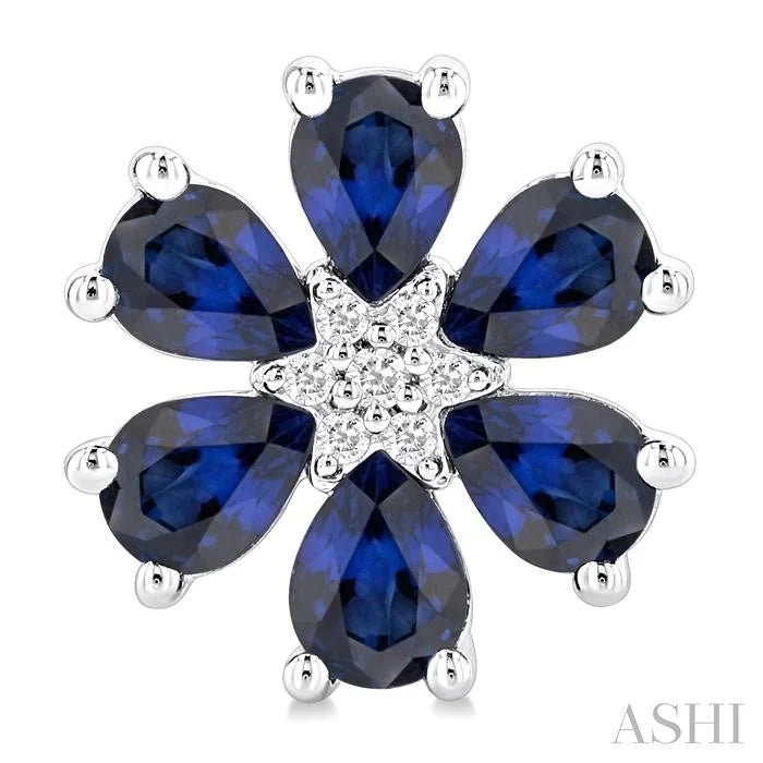 Blossom Pear Shape Gemstone & Diamond Earrings