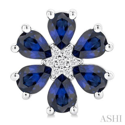 Blossom Pear Shape Gemstone & Diamond Earrings