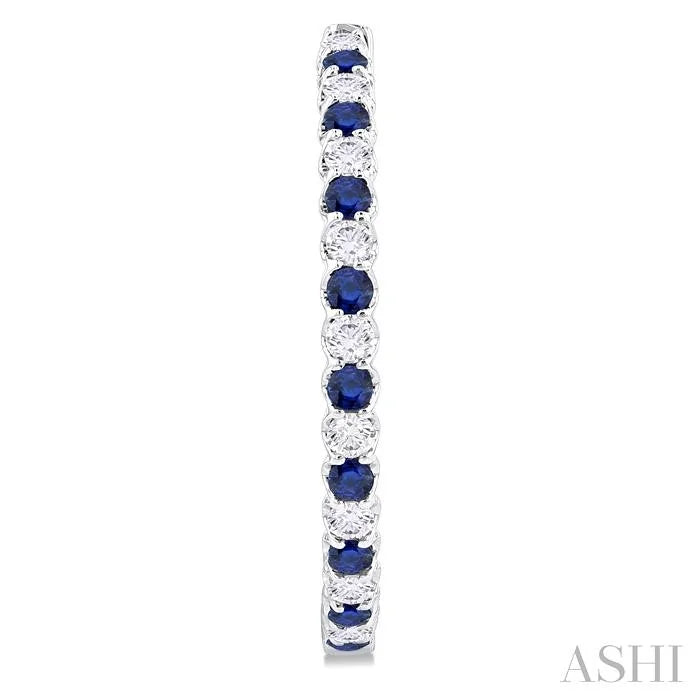 Inside-Out Alternate Gemstone & Diamond Hoop Earrings