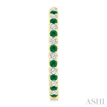 Inside-Out Alternate Gemstone & Diamond Hoop Earrings