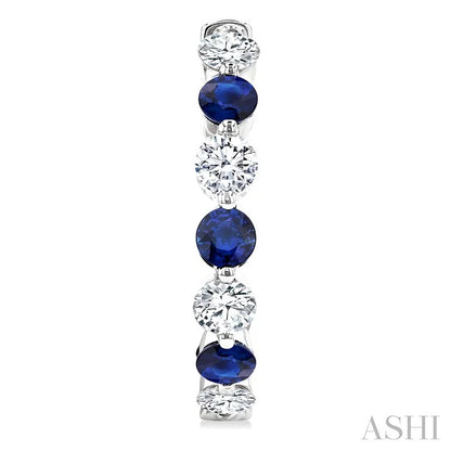 Inside-Out Alternate Gemstone & Diamond Hoop Earrings
