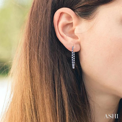 Inside-Out Alternate Gemstone & Diamond Hoop Earrings