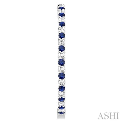 Inside-Out Alternate Gemstone & Diamond Hoop Earrings