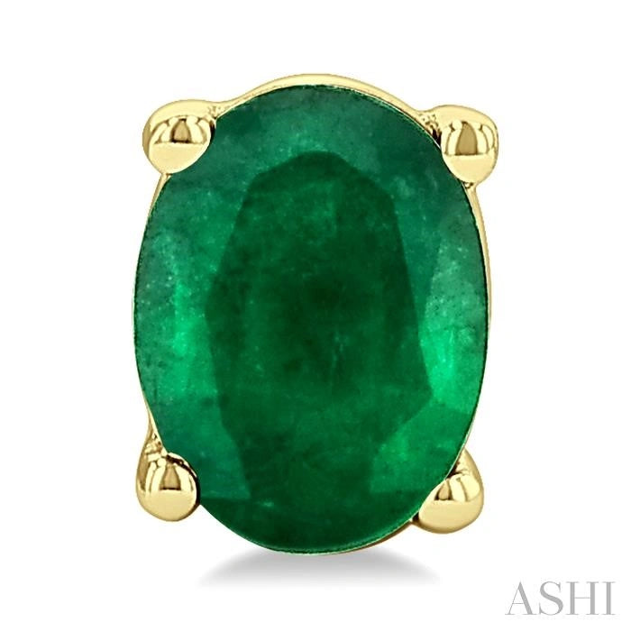 Oval Shape Gemstone Stud Earrings