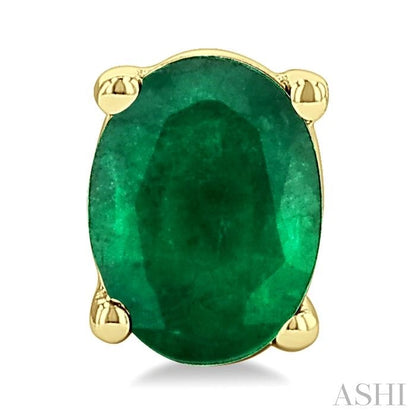Oval Shape Gemstone Stud Earrings