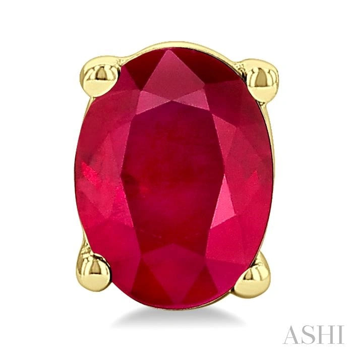 Oval Shape Gemstone Stud Earrings