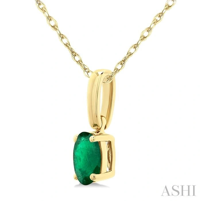 Oval Shape Gemstone Solitaire Pendant