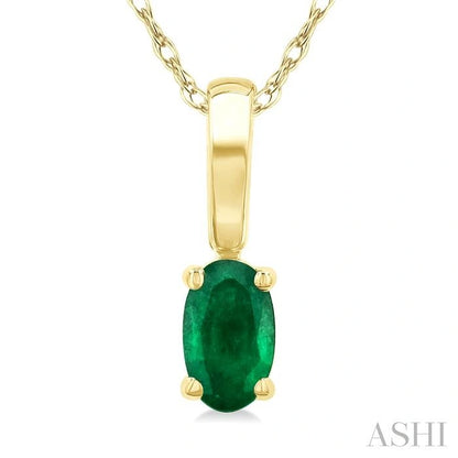 Oval Shape Gemstone Solitaire Pendant