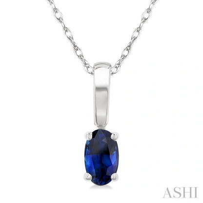 Oval Shape Gemstone Solitaire Pendant