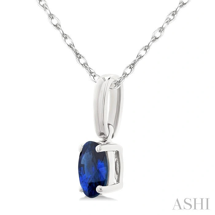 Oval Shape Gemstone Solitaire Pendant